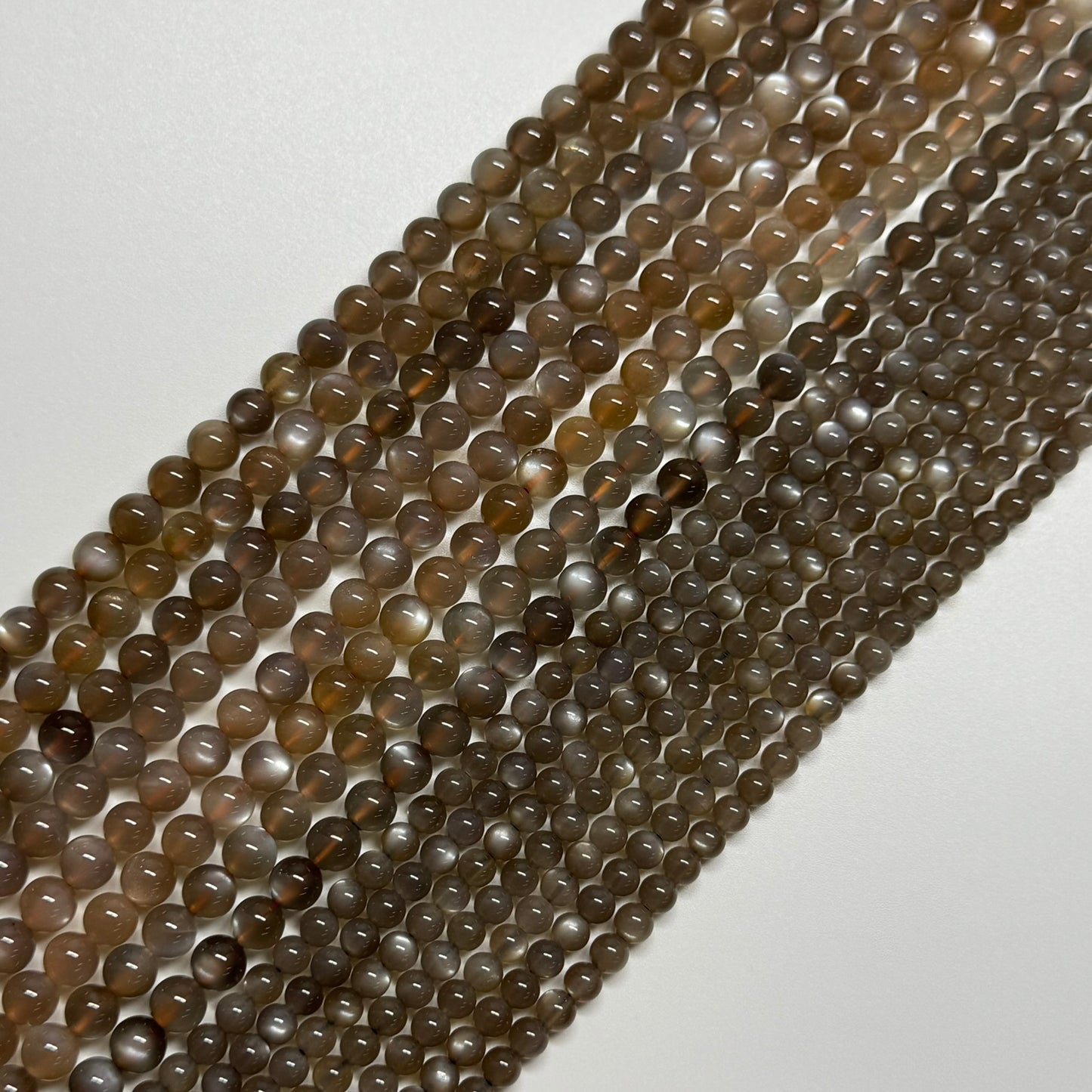 Sunstone & Moonstone Polished Round Beads - (AAA Quality)