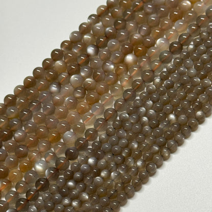 Sunstone & Moonstone Polished Round Gemstone Beads - (AAA Quality)