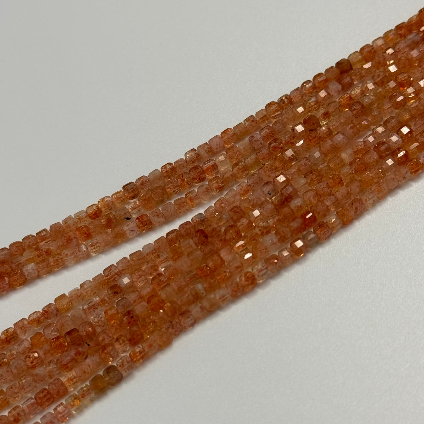 Sunstone Square Beads