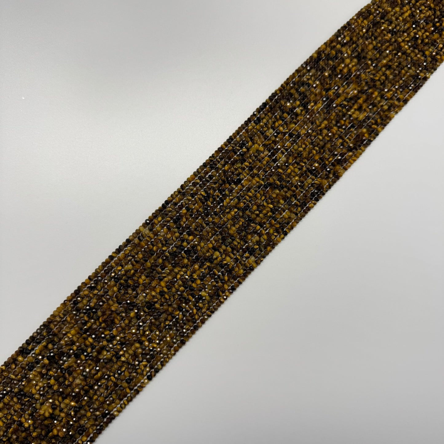 Tiger's Eye Faceted Rondelle Beads (AAA Quality)
