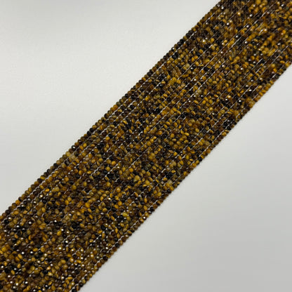 Tiger's Eye Faceted Rondelle Gemstone Beads - (AAA Quality)