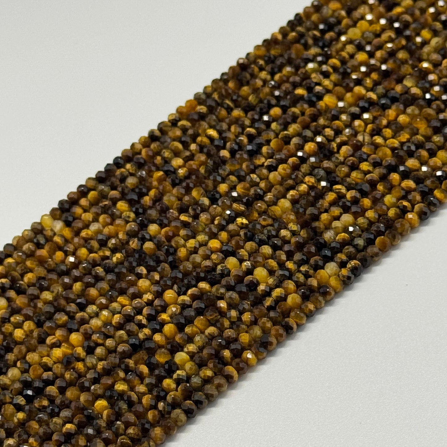 Tiger's Eye Faceted Rondelle Beads (AAA Quality)