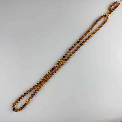 Amber Rosary Polished Round Gemstone Beads - (AAA Quality)