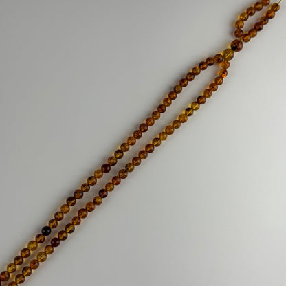 Amber Rosary Polished Round Gemstone Beads - (AAA Quality)