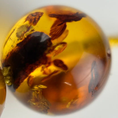 Amber Rosary Polished Round Gemstone Beads - (AAA Quality)
