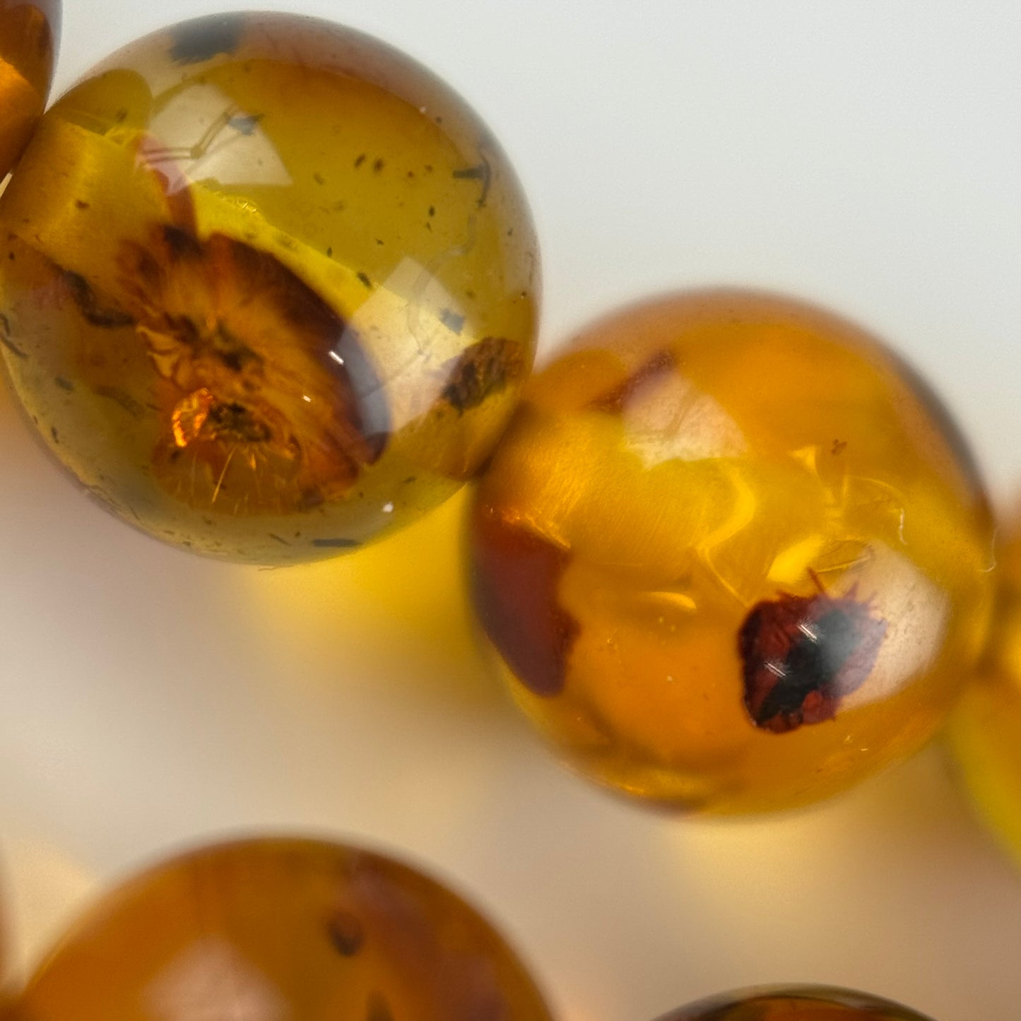 Amber Rosary Polished Round Beads (AAA Quality)