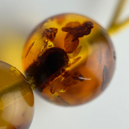 Amber Rosary Polished Round Gemstone Beads - (AAA Quality)