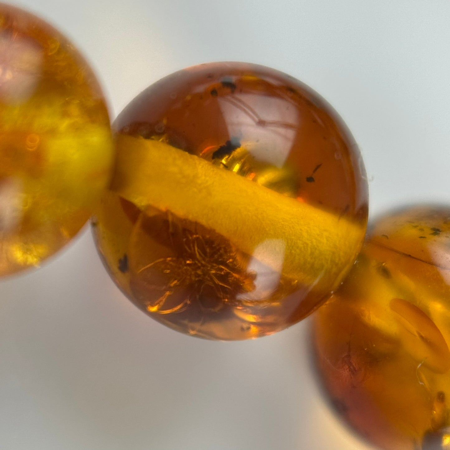 Amber Rosary Polished Round Beads (AAA Quality)