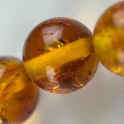 Amber Rosary Polished Round Gemstone Beads - (AAA Quality)