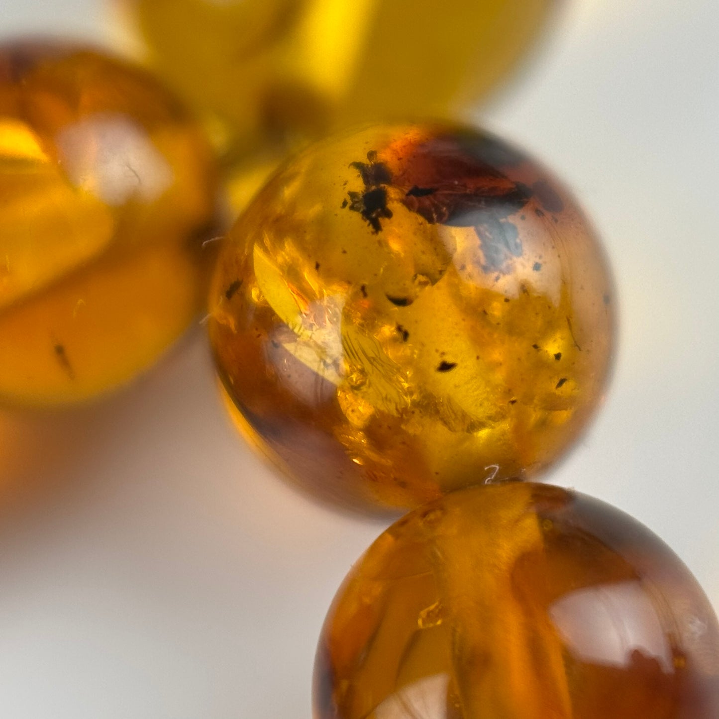 Amber Rosary Polished Round Beads (AAA Quality)