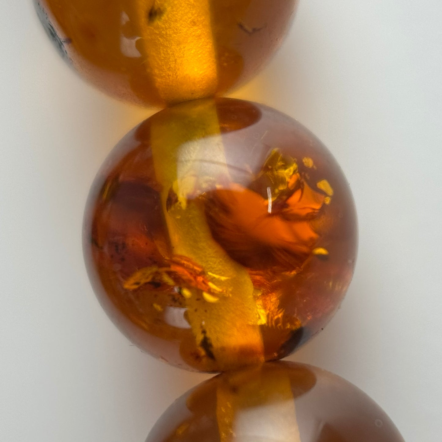 Amber Rosary Polished Round Beads (AAA Quality)