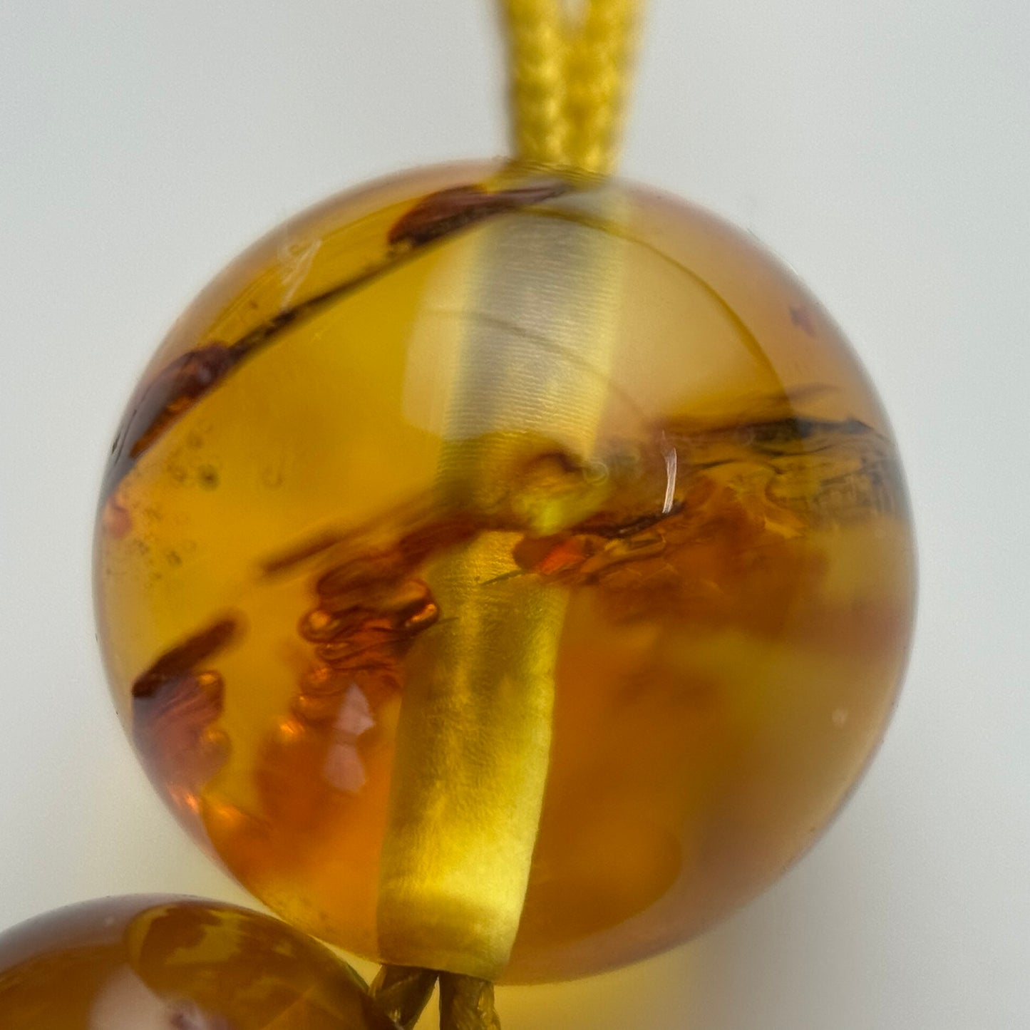 Amber Rosary Polished Round Beads (AAA Quality)