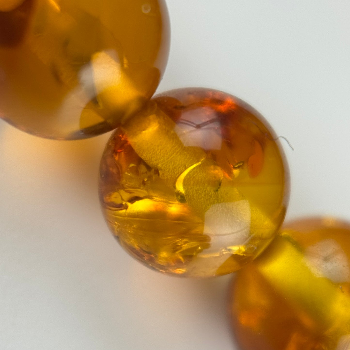 Amber Rosary Polished Round Beads (AAA Quality)