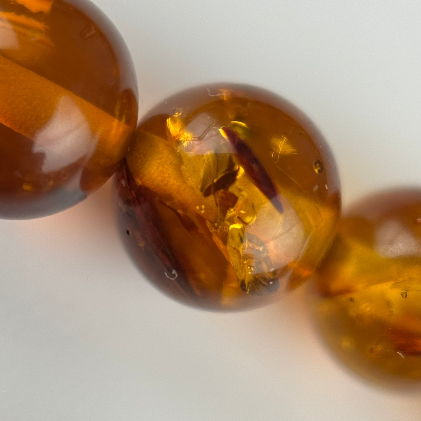 Amber Rosary Polished Round Beads (AAA Quality)