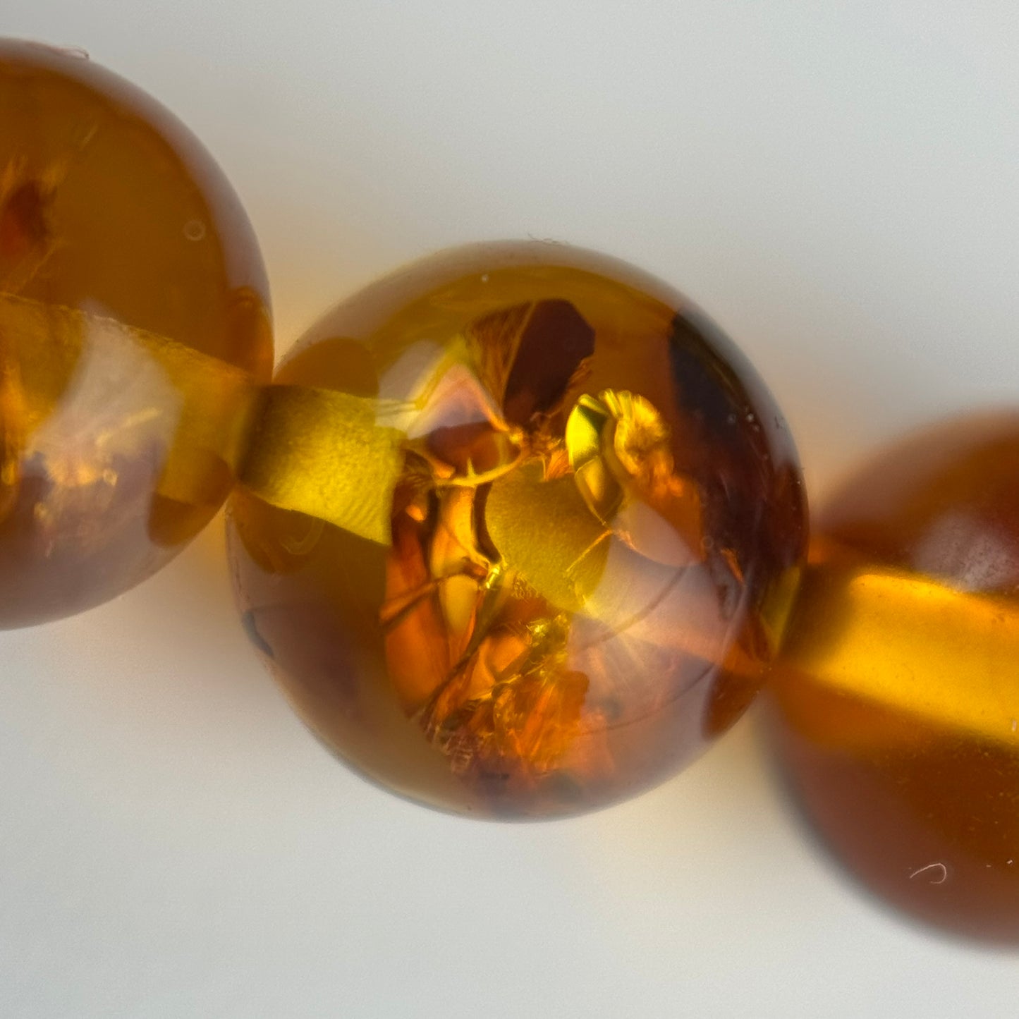 Amber Rosary Polished Round Beads (AAA Quality)