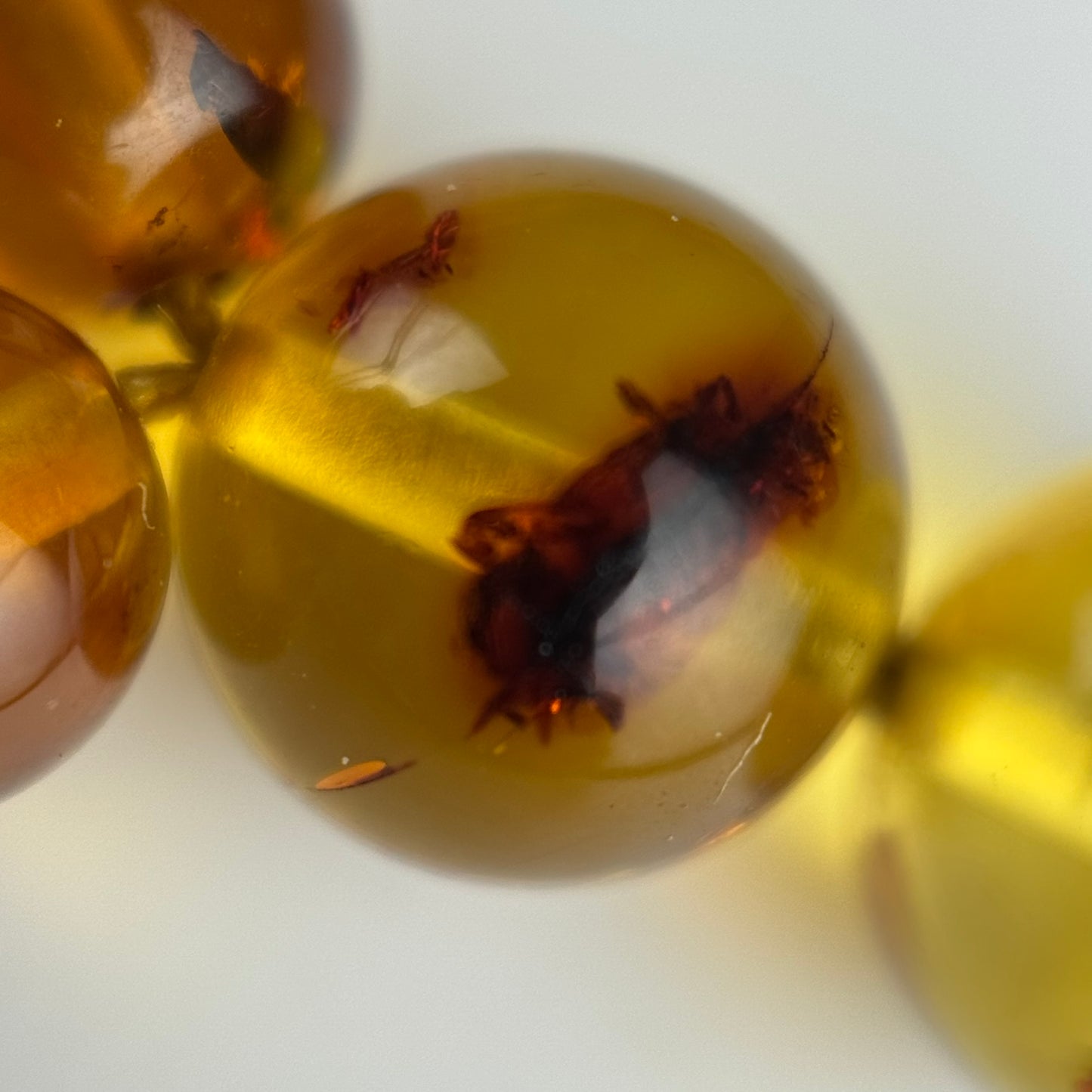 Amber Rosary Polished Round Beads (AAA Quality)