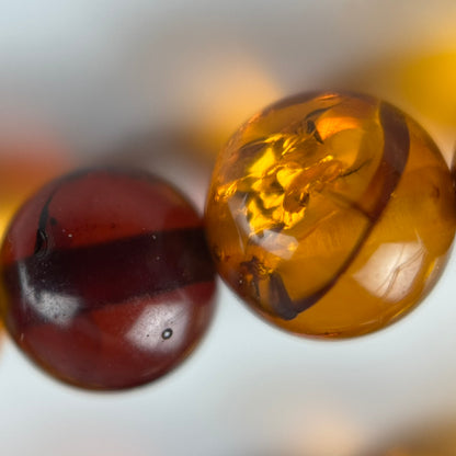 Amber Rosary Polished Round Gemstone Beads - (AAA Quality)