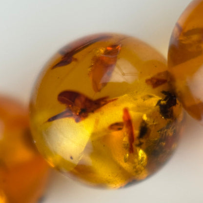 Amber Rosary Polished Round Gemstone Beads - (AAA Quality)
