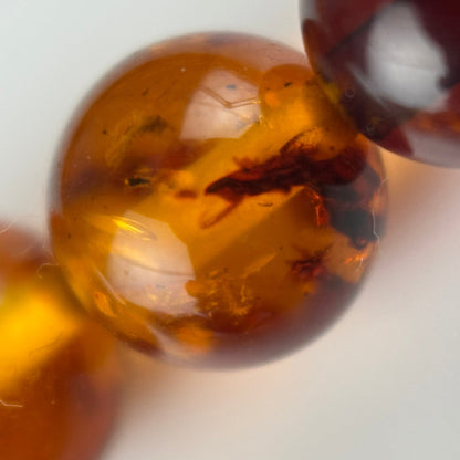 Amber Rosary Polished Round Gemstone Beads - (AAA Quality)