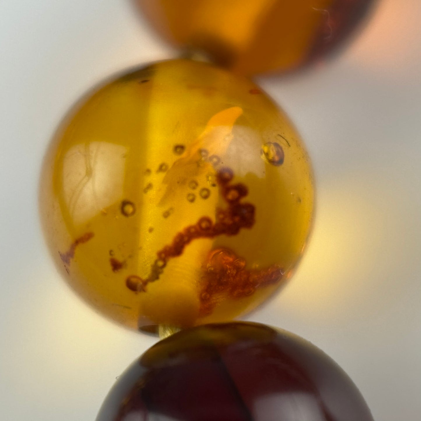 Amber Rosary Polished Round Beads (AAA Quality)