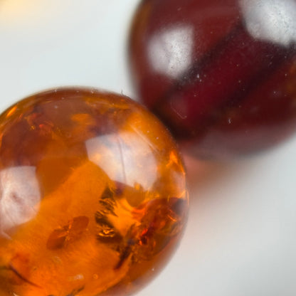 Amber Rosary Polished Round Gemstone Beads - (AAA Quality)