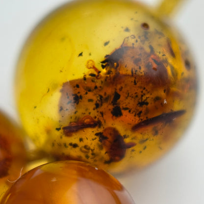 Amber Rosary Polished Round Gemstone Beads - (AAA Quality)