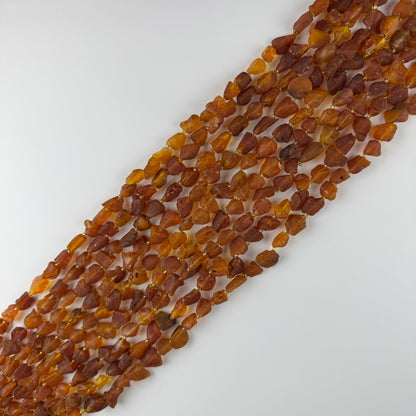 Amber Raw Cognac Gemstone Beads - (A Quality)