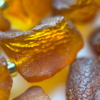 Amber Raw Cognac Gemstone Beads - (A Quality)