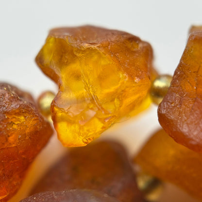 Amber Raw Cognac Gemstone Beads - (A Quality)