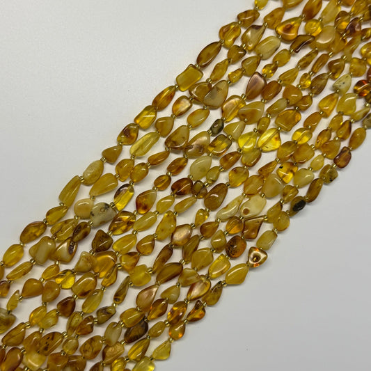 Amber Butterscotch Freeform Gemstone Beads - (AA Quality)