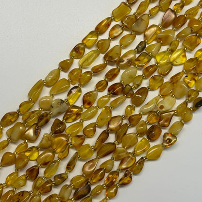 Amber Butterscotch Freeform Gemstone Beads - (AA Quality)