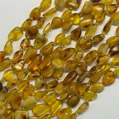 Amber Butterscotch Freeform Gemstone Beads - (AA Quality)