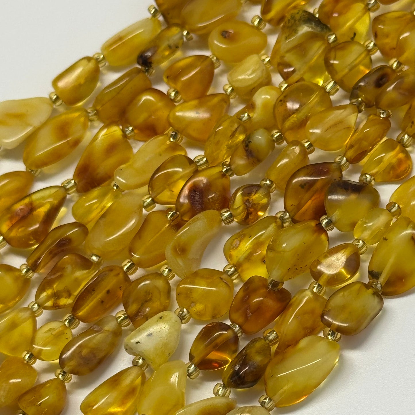 Amber Butterscotch Freeform Beads (AA Quality)