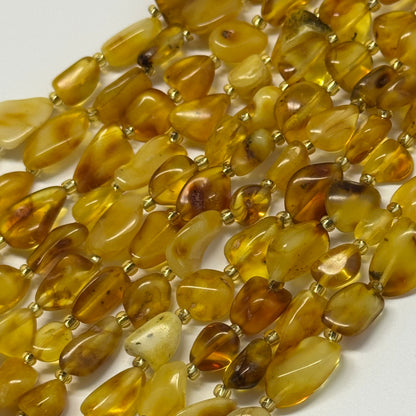 Amber Butterscotch Freeform Gemstone Beads - (AA Quality)