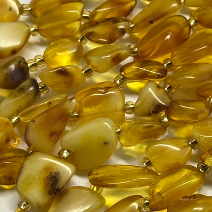 Amber Butterscotch Freeform Gemstone Beads - (AA Quality)