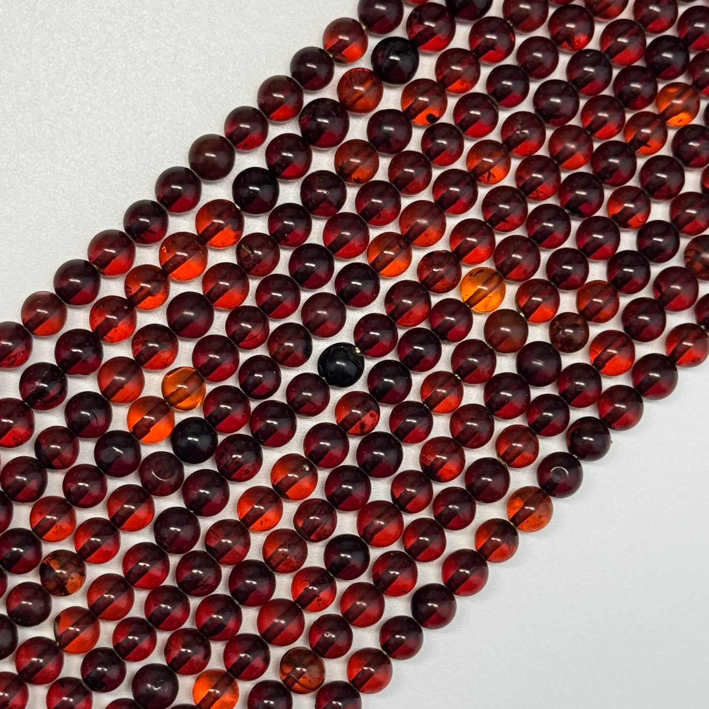 Amber champagne Round Beads (AA Quality)