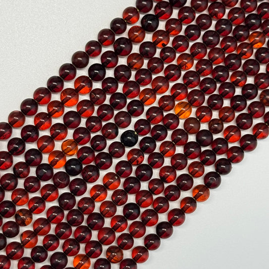 Amber champagne Round Beads (AA Quality)