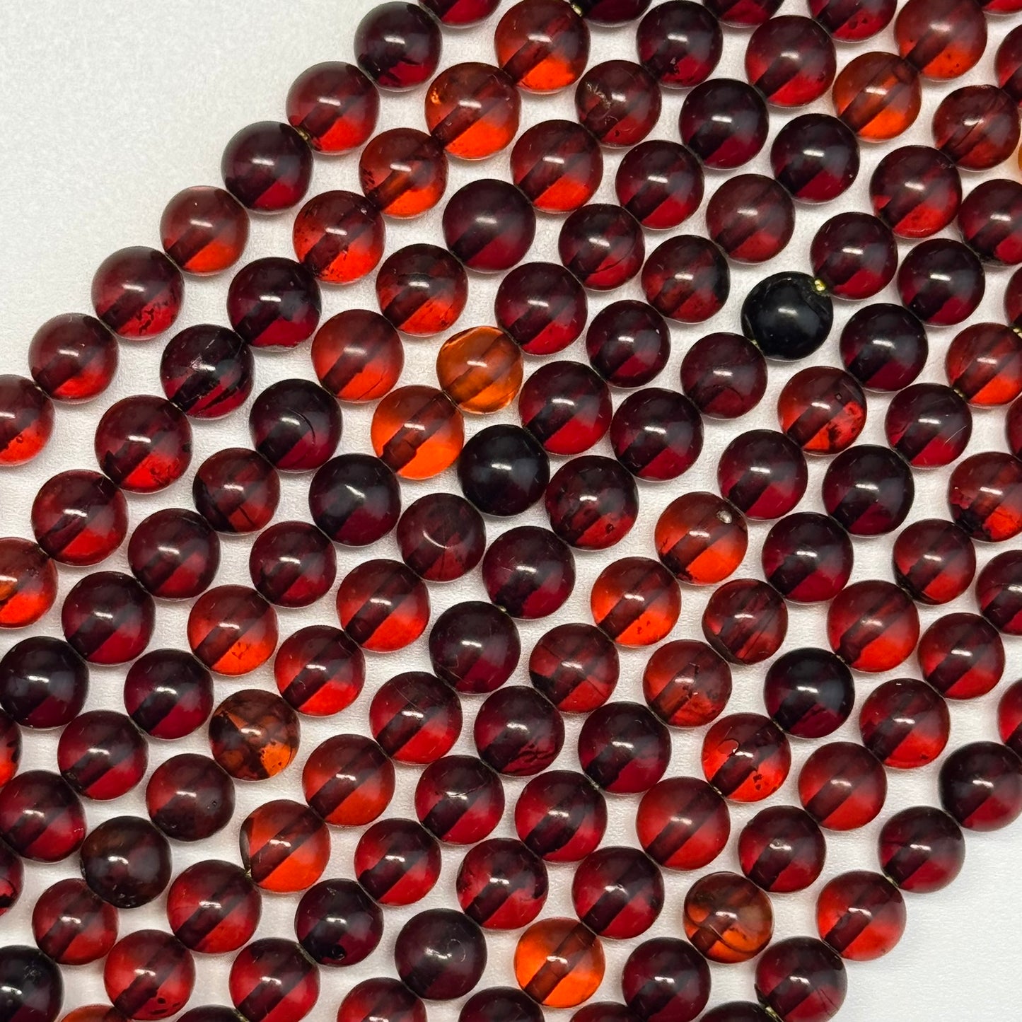 Amber champagne Round Beads (AA Quality)