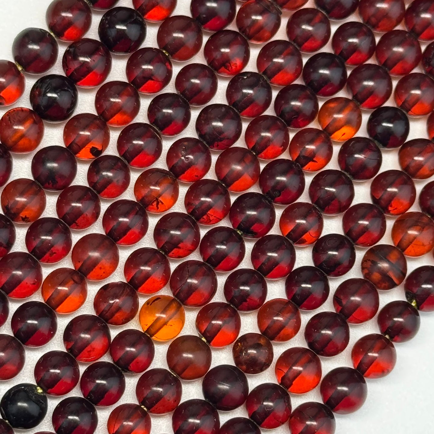 Amber champagne Round Beads (AA Quality)