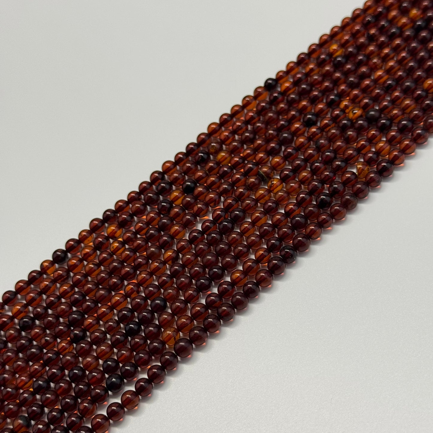 Amber champagne Round Beads (AA Quality)