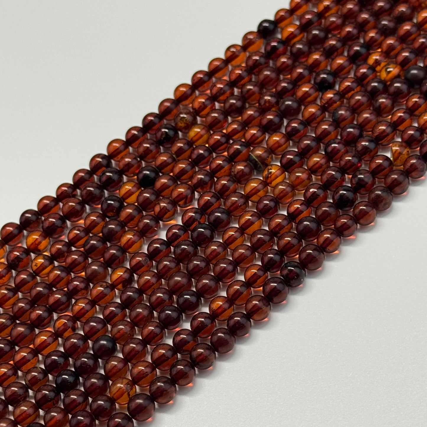 Amber champagne Round Beads (AA Quality)