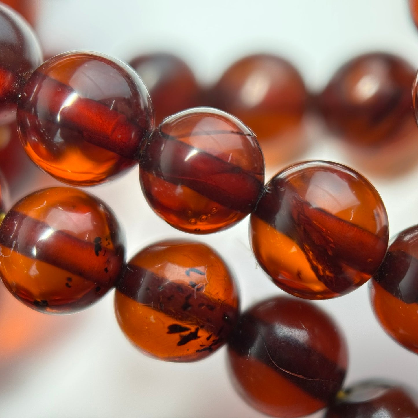 Amber champagne Round Beads (AA Quality)