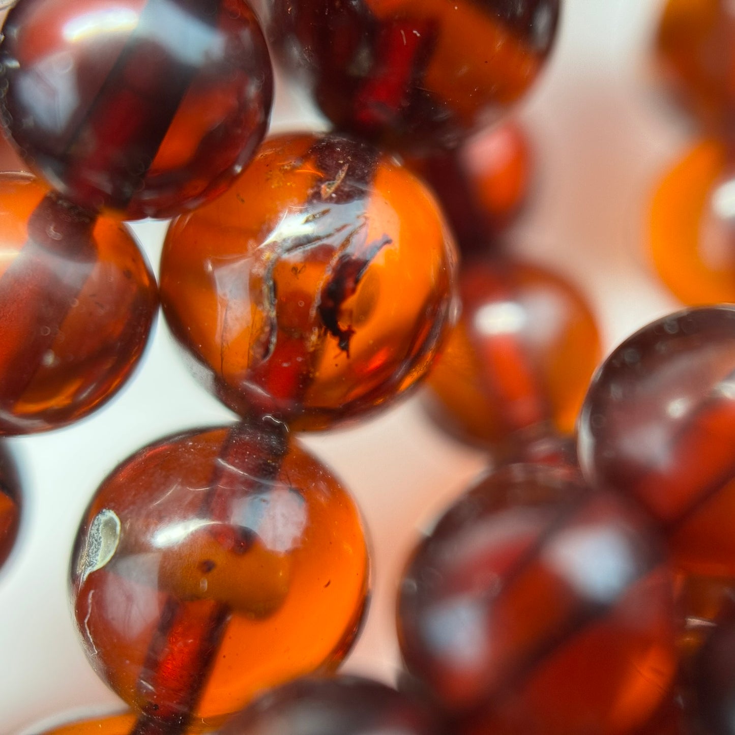 Amber champagne Round Beads (AA Quality)