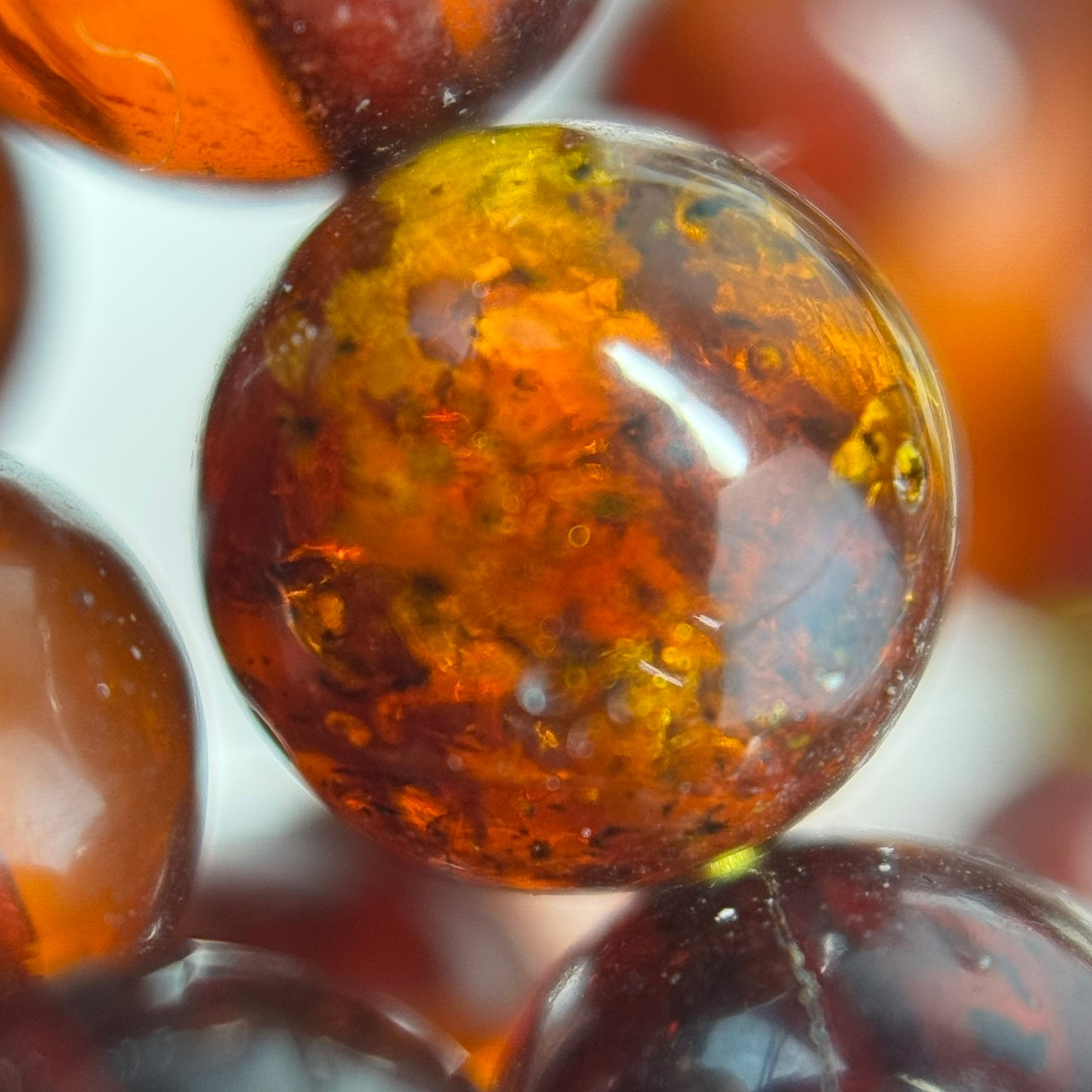 Amber champagne Round Beads (AA Quality)