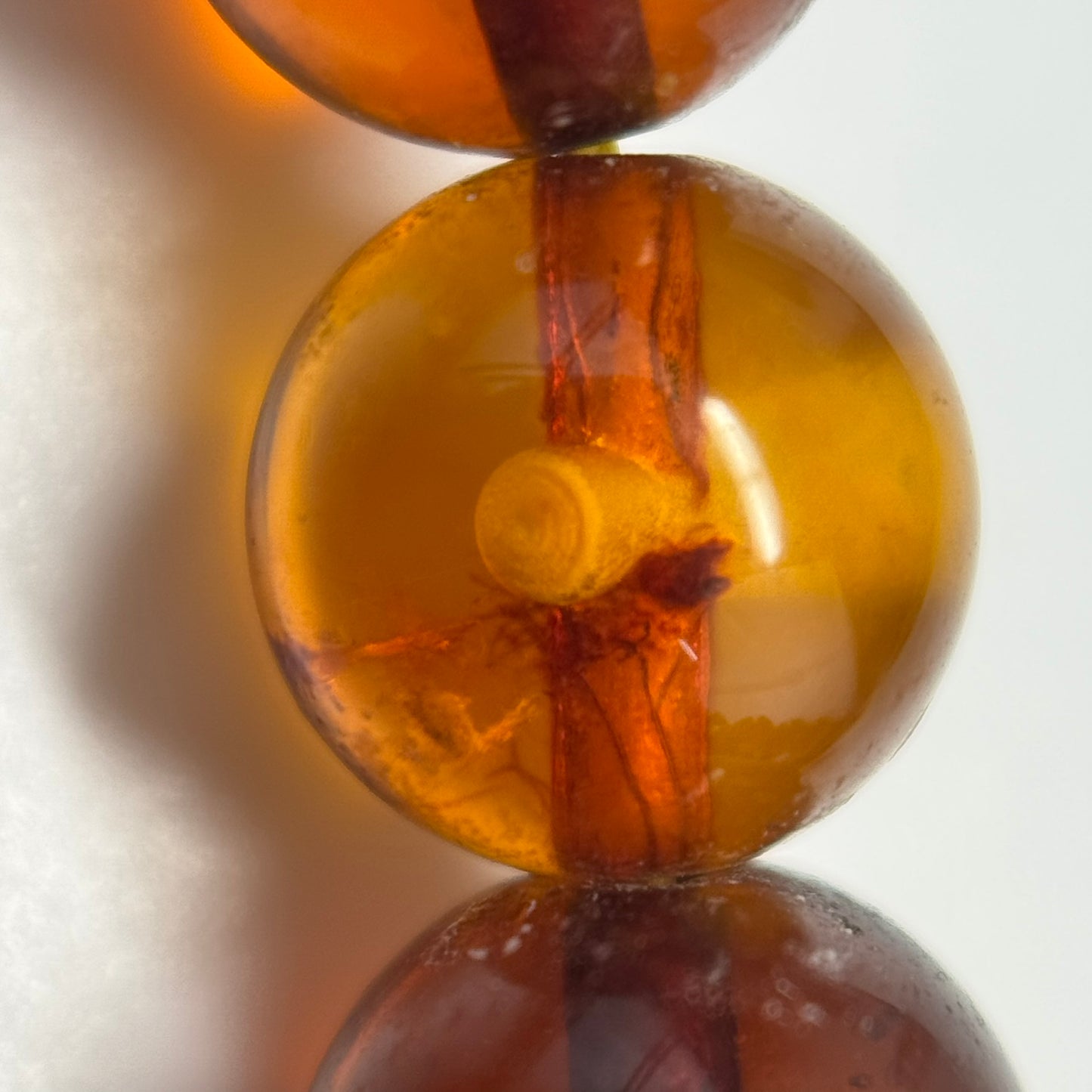 Amber champagne Round Beads (AA Quality)
