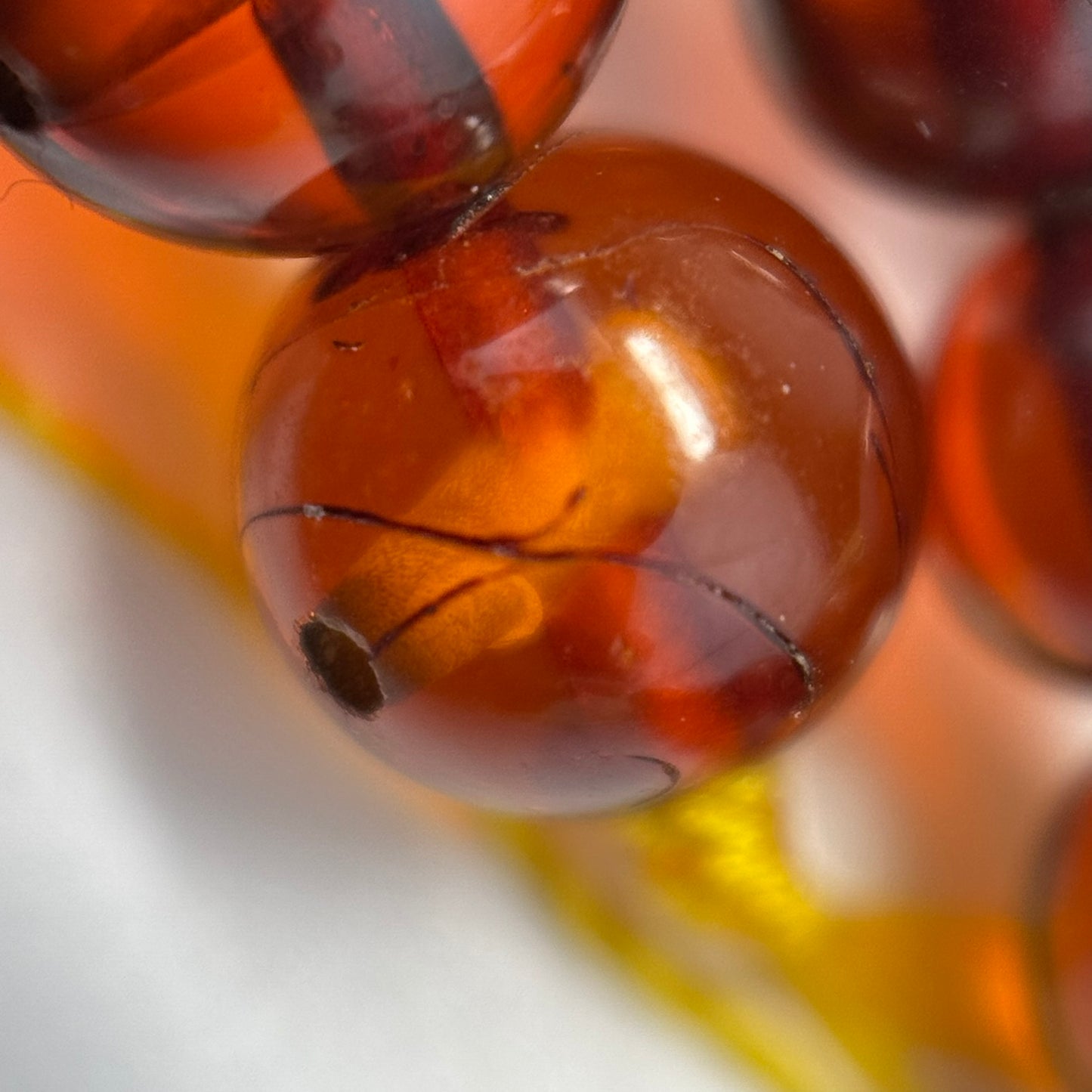 Amber champagne Round Beads (AA Quality)