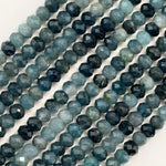 Faceted Blue Tourmaline Beads - Rondelle Beads