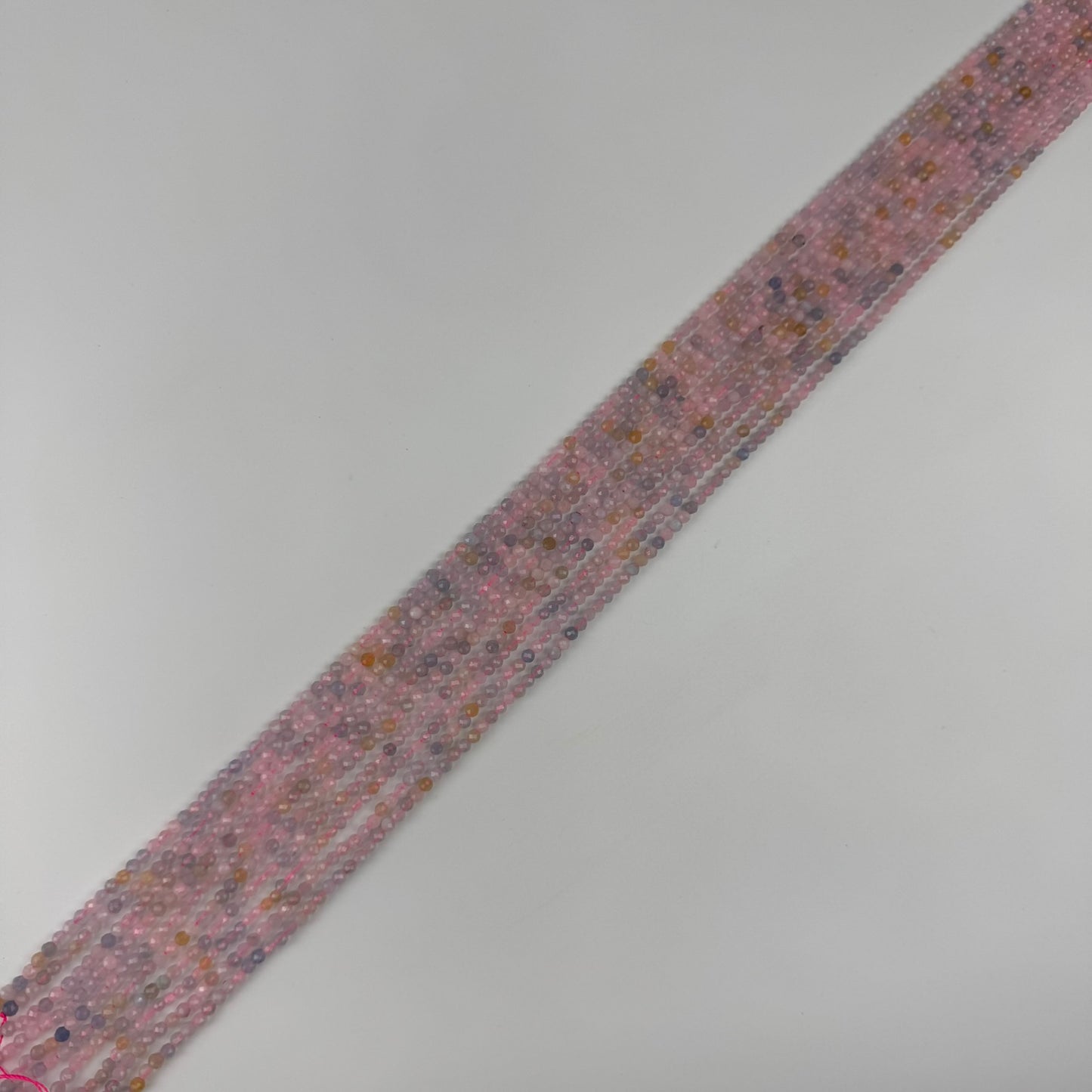 Aquamarine Morganite Faceted Round Beads - (AA Quality)
