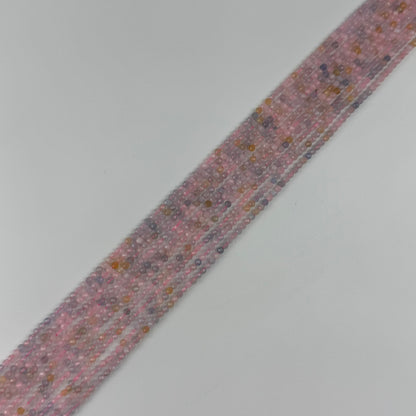Aquamarine Morganite Faceted Round Beads - (AA Quality)