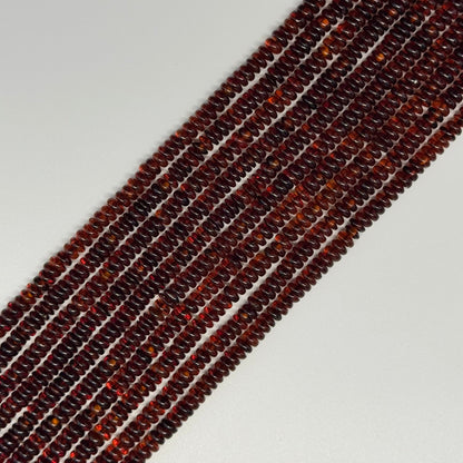 Amber Dark Cherry Rondelle Gemstone Beads - (AAA Quality)